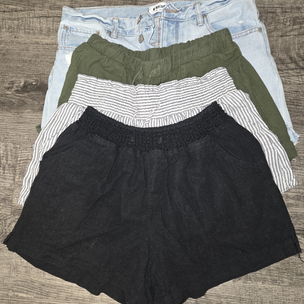 Stylish Women's Shorts Collection - Black, Green, Denim